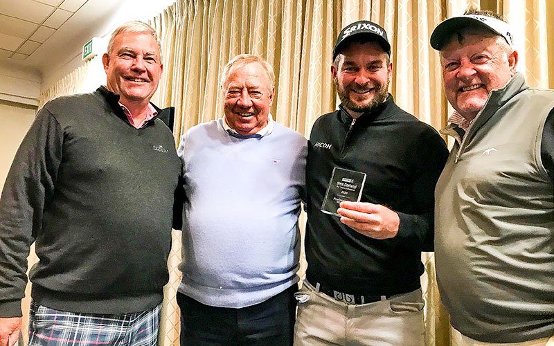 Wairakei-winners Briscoes Wairakei Invitational ProAm Photo From left. Richard Ellis, John Street (Lincoln Farms), Ryan Fox and Rod Duke (Briscoes)