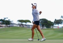 Victory – In Her Own Words Lydia Ko reacts after her final putt on the 18th green to win the LPGA LOTTE Championship at Kapolei Golf Club on April 17, 2021 in Kapolei, Hawaii. (Photo by Christian Petersen/Getty Images)