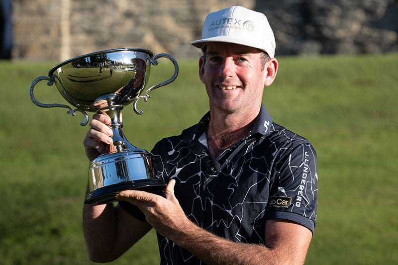 MillbrookClassic-Josh-GearTrophy Josh Geary – Millbrook Classic winner. – Credit: Millbrook Tournaments Limited.